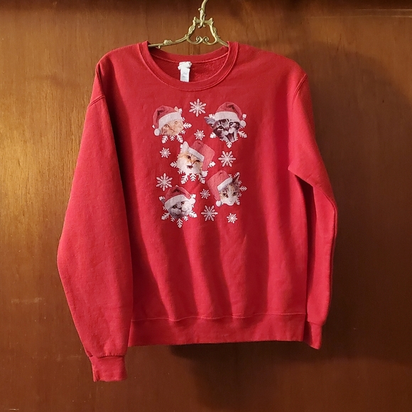 Lost Gods Cats Ugly Christmas Sweater - Picture 1 of 9